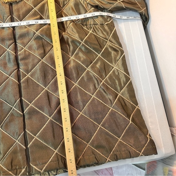 Woman’s formal jacket blazer size 1X plus size gold diamond wedding winter - Picture 13 of 14